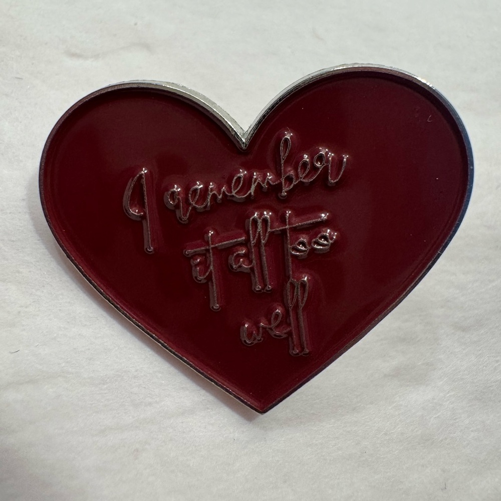 ALL TOO WELL Swiftie Taylor Swift Heart Pin NEW